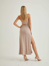 Waist Cut Out Midi Dress | Crystal & Mint
