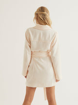 Wrap Blazer Dress | Blush, Black & Cream