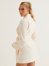 Wrap Blazer Dress | Blush, Black & Cream