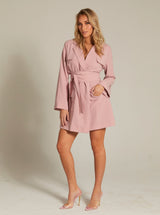 Wrap Blazer Dress | Blush, Black & Cream