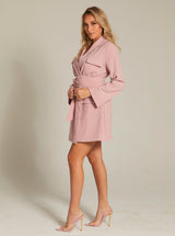 Wrap Blazer Dress | Blush, Black & Cream