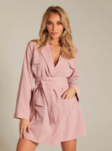 Wrap Blazer Dress | Blush, Black & Cream