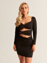 GIA Mini Dress | Black & Sienna